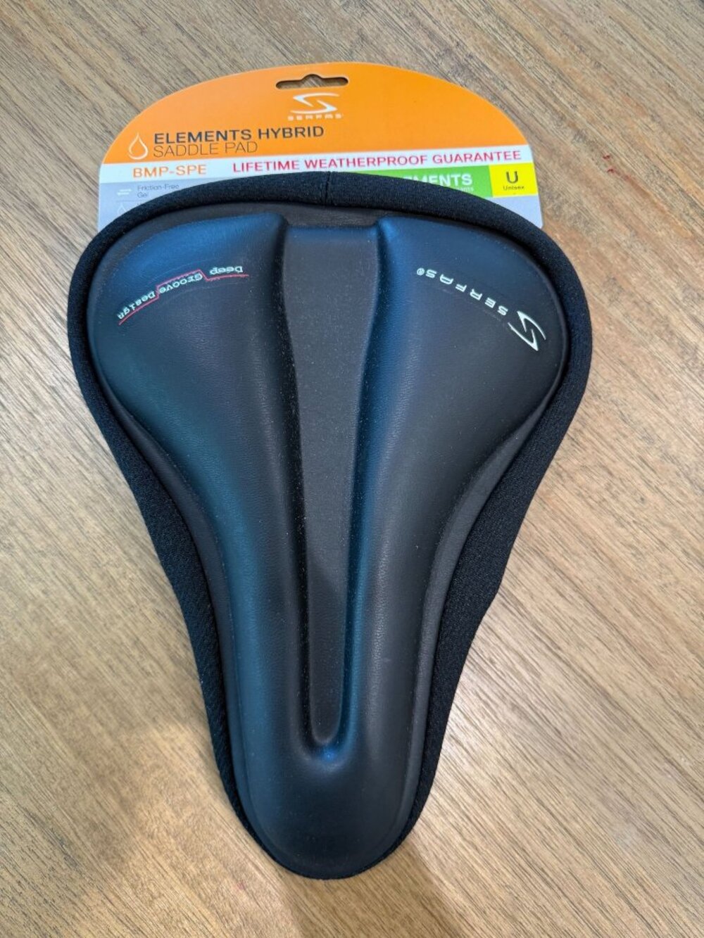 NWT Serfas Elements Hybrid Bicycle Saddle Pad BMP-SPE Weatherproof Gel Seat Cove